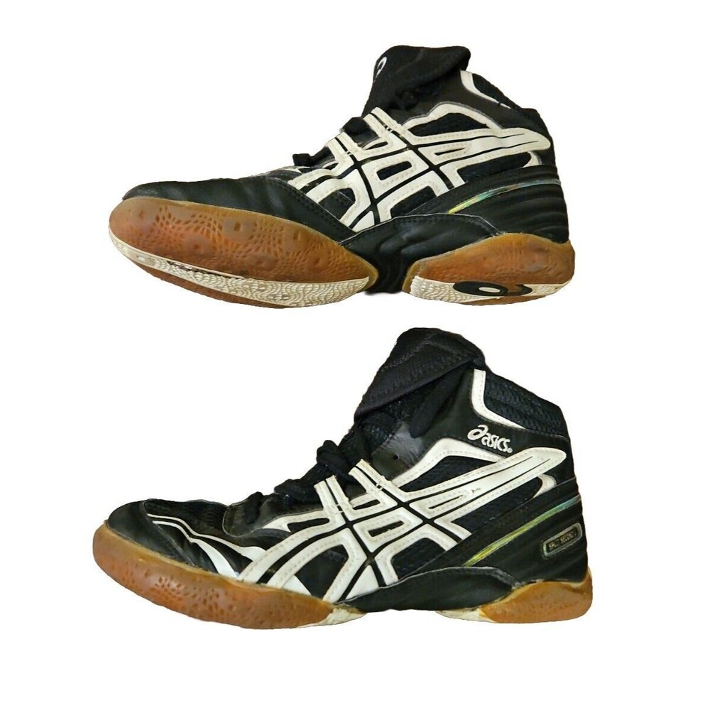 Asics Wrestling Shoes Mens Size 7.5 Split Second V Black White Vintage Rare